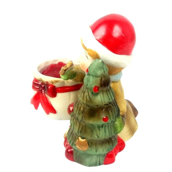 Vintage Votive Candle Holder Girl Figurine Beacon Hill Ceramic Christmas Decor - Picture 4 of 8